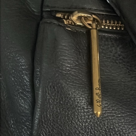 Elliott Lucca black leather Satchel (cross body bag) - Picture 4 of 17